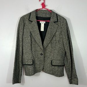 Retro Gerard Darel wool blend, size 44, one button jacket with front pockets